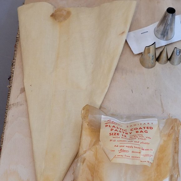 Vintage Ateco Pastry Set With Original Box Decorating Tips Bags Coupler 60s 70s - Picture 7 of 16